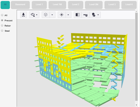 Diagram 5: Use of digital platform as a tool to track precast elements. (Image Credit: JTC Corporation)