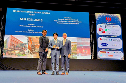 CPG Consultants clinched the SIA Architectural Design Awards 2023 Merit Award for our sustainable architectural solutions in transforming the NUS SDE 1 and 3 buildings.