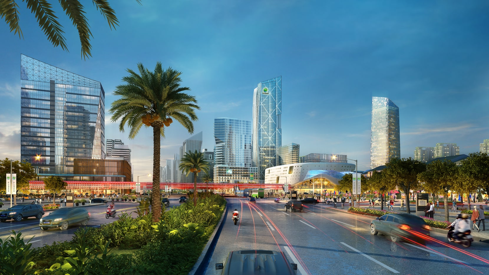 Northern gateway in Van Giang Eco Park